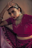 Maroon Lehenga Choli with Dupatta -  Georgette Embroidery Work