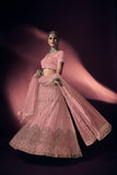 Light Pink Sequence & Thread Work Butterfly Net Lehenga Choli with Dupatta | 5026
